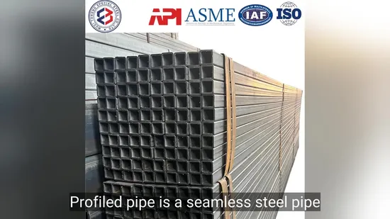 Q195 Square/Rectangular Welded Carbon Steel Pipe/Tube API 5L ASTM A53 in Stock Suitable for Cold Climates for Building Material