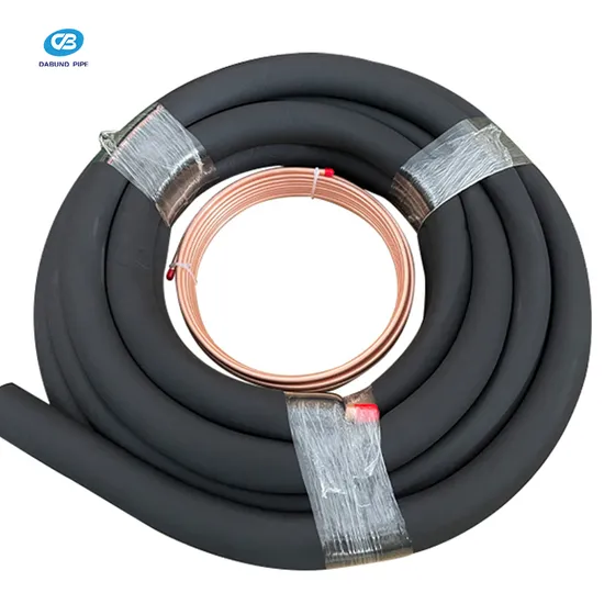 PE/Rubber Insulated Copper Line Set Air Conditioner Copper Pipe 